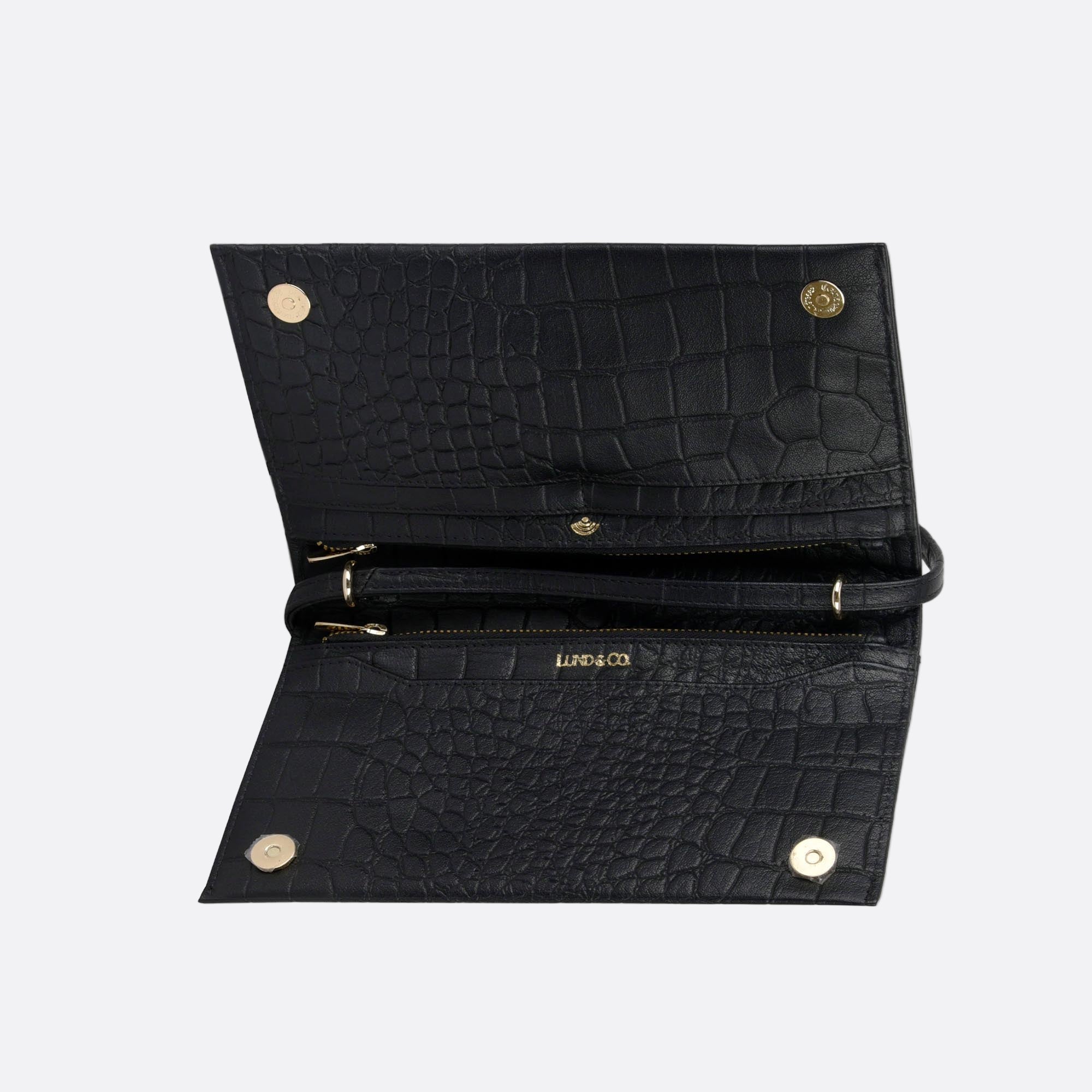 Sommarlov Crossbody Clutch - Black Croc