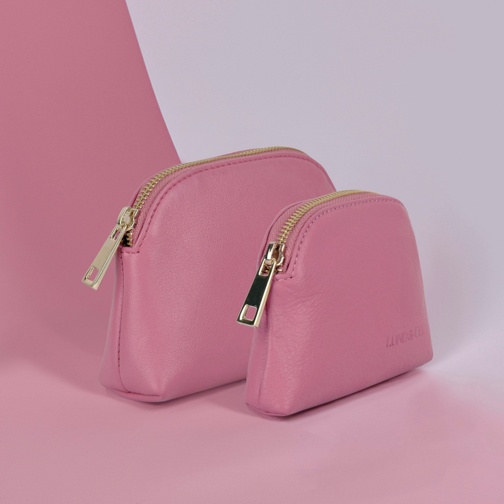 LILLA-L Large Leather Dome Purse - Pink | Lund&Co.