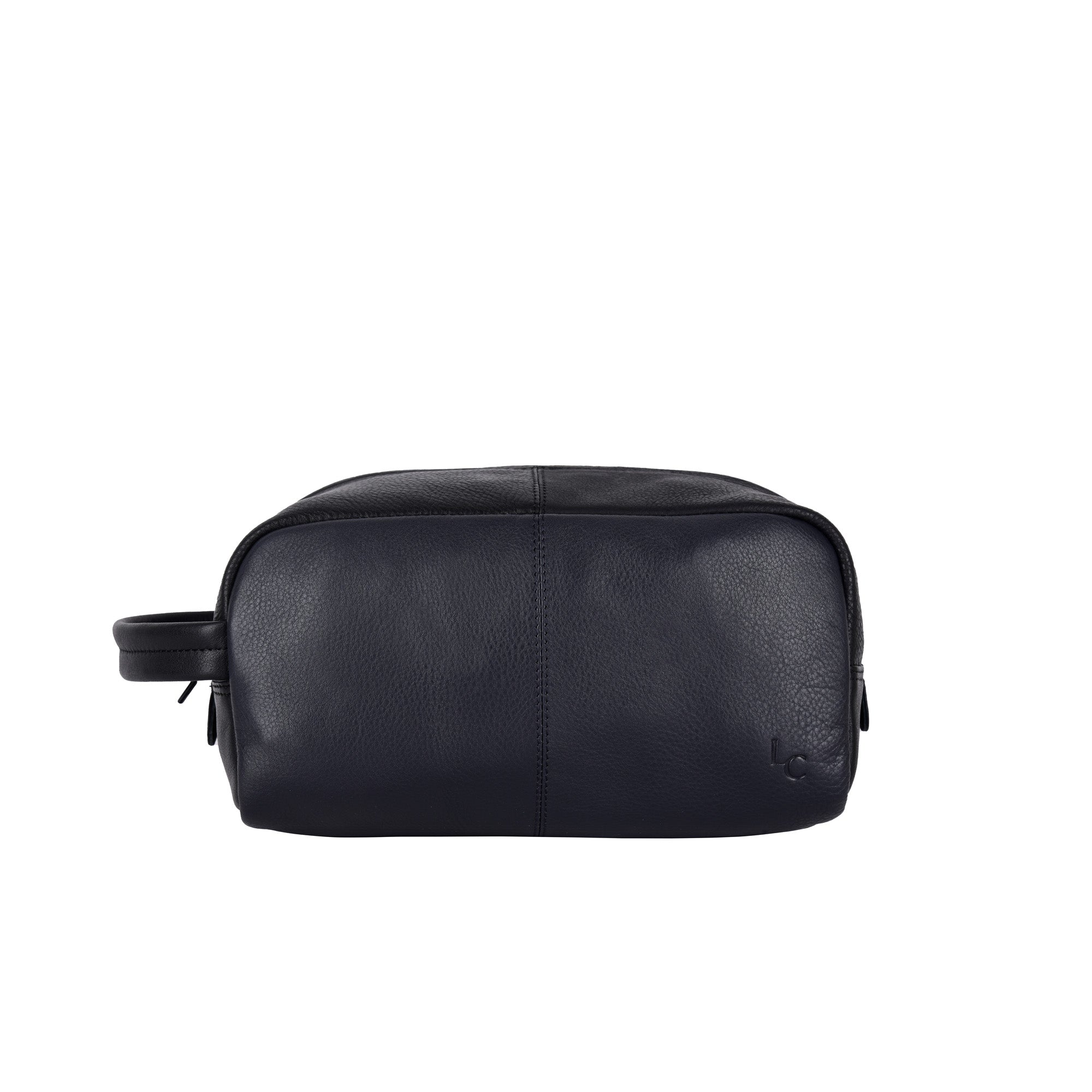 PACKA Wash Bag - Black/Navy Leather