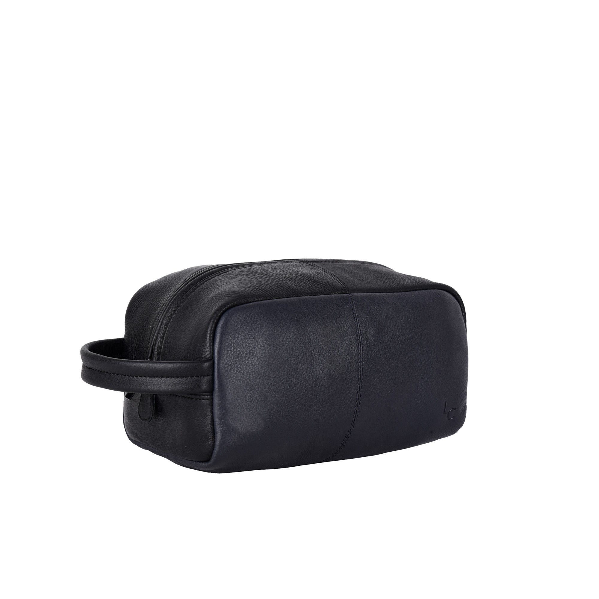 PACKA Wash Bag - Black/Navy Leather