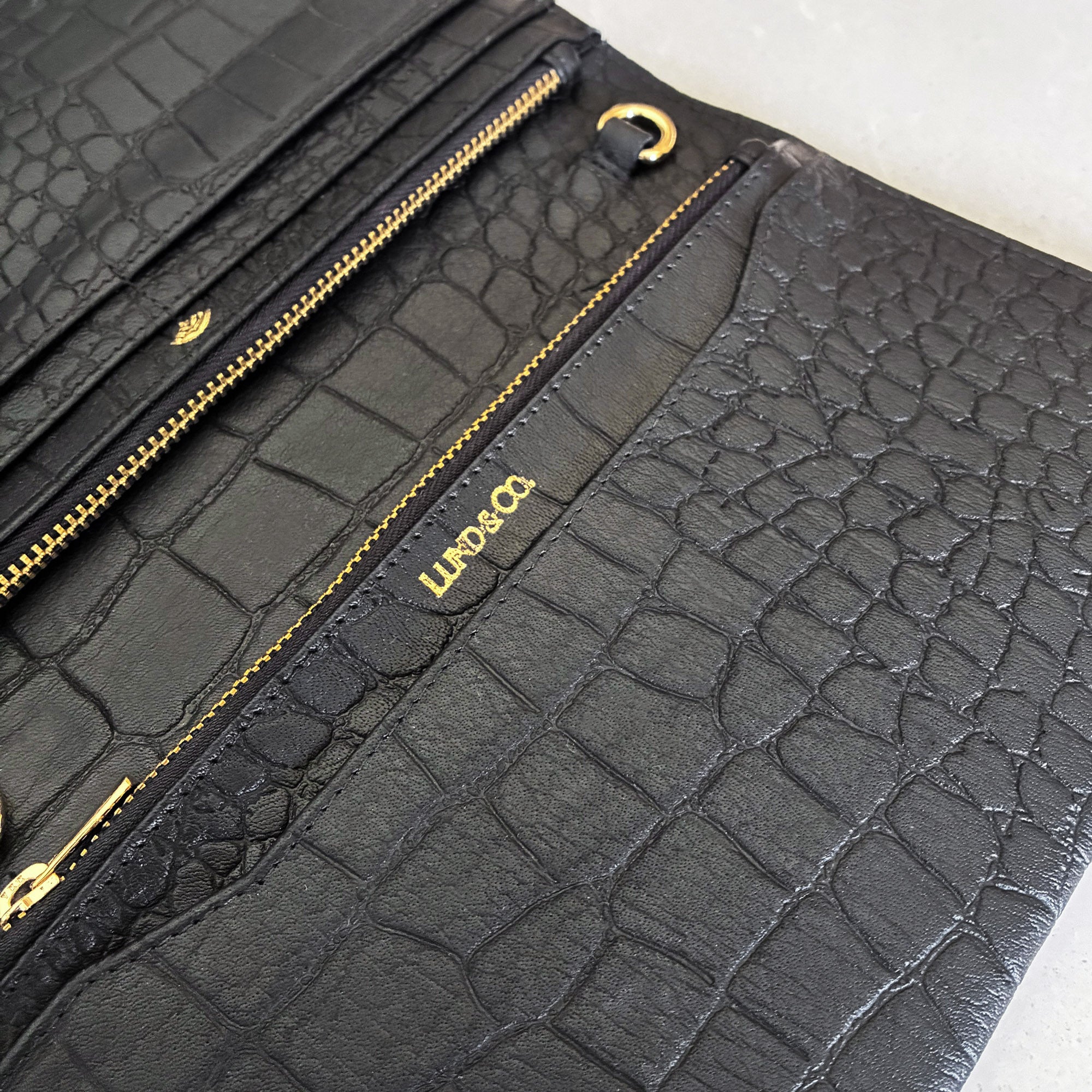 Sommarlov Crossbody Clutch - Black Croc
