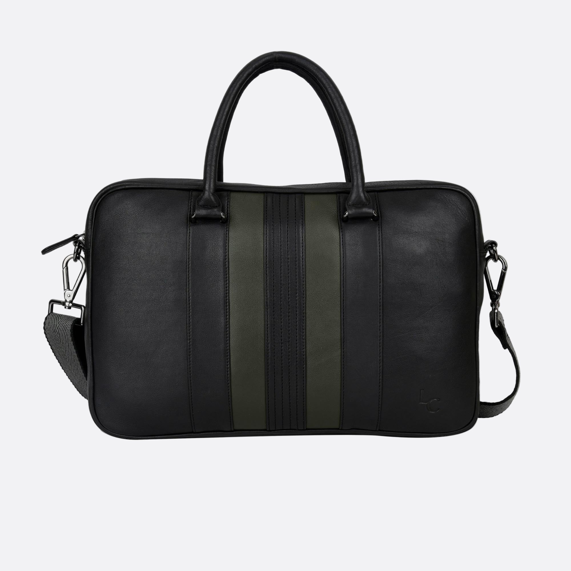 Spar Document Bag - Black/Green
