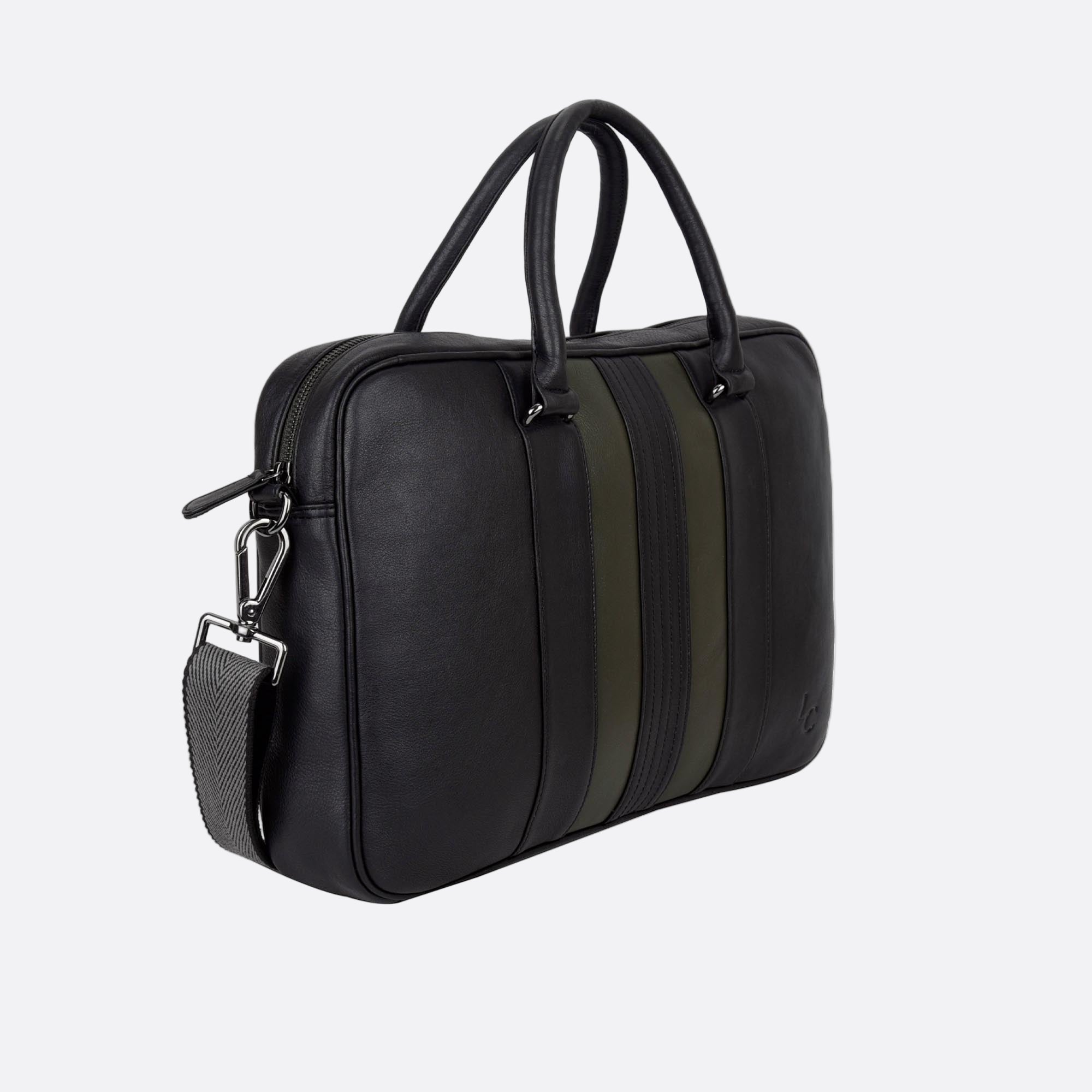 Spar Document Bag - Black/Green
